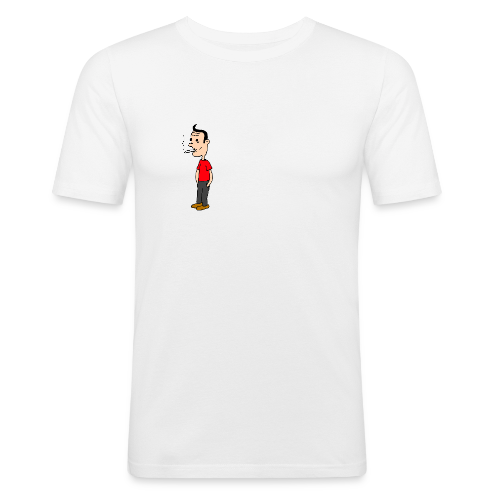 Slim fit shirt met Suske en wiskunde - white