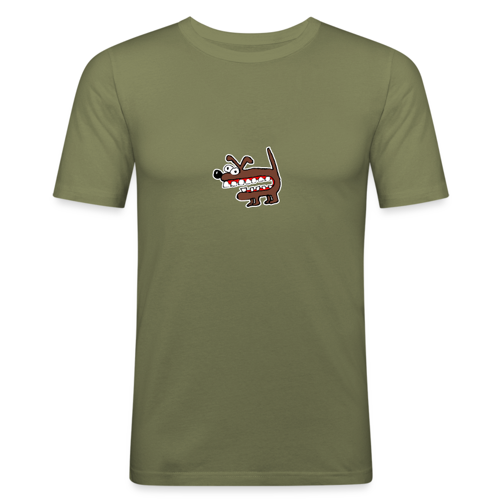Shirt met bruine hond - khaki green