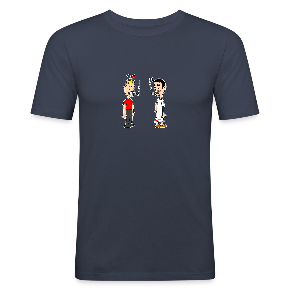 Shirt met Suske en Wiske die roken - navy