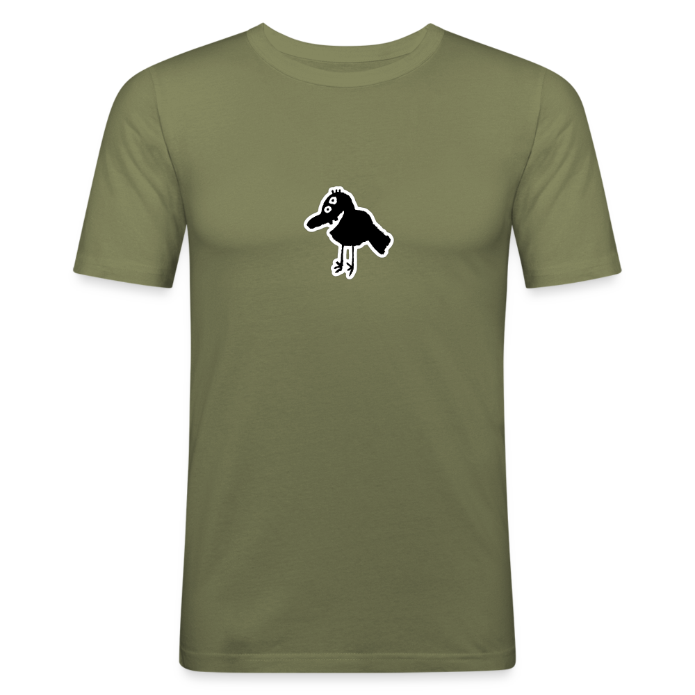 Shirt met vogel - khaki green