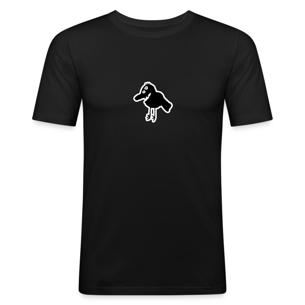 Shirt met vogel - black