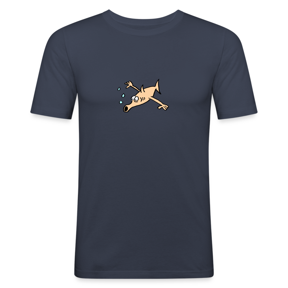 Shirt met vis met armen - navy