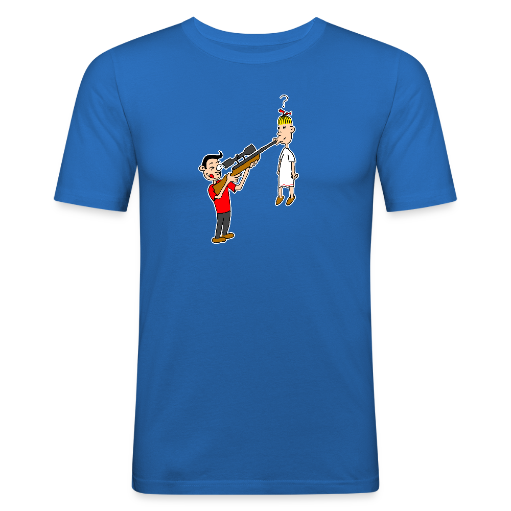 Shirt met Suske en Wiske en de Snode Sniper - royal blue