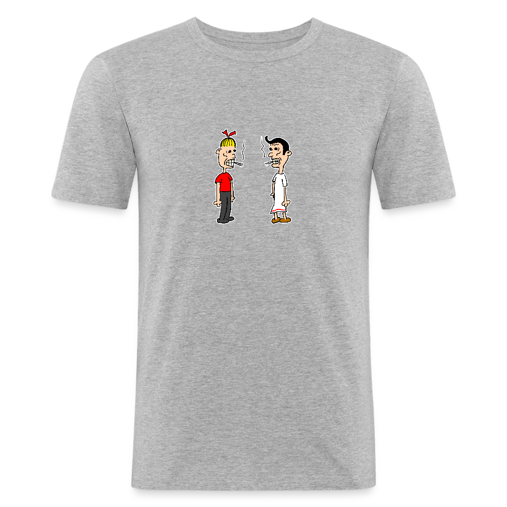 Shirt met Suske en Wiske die roken - heather grey