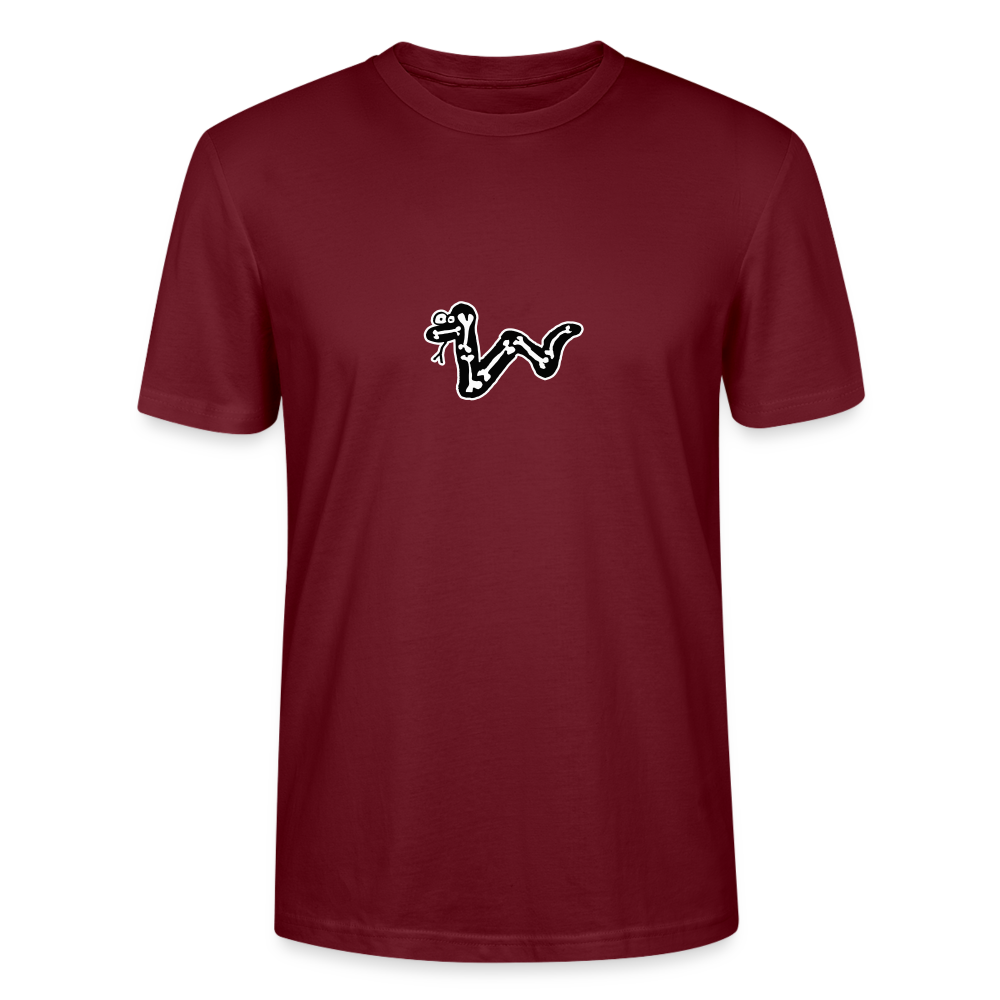 Shirt met slang met botten - burgundy