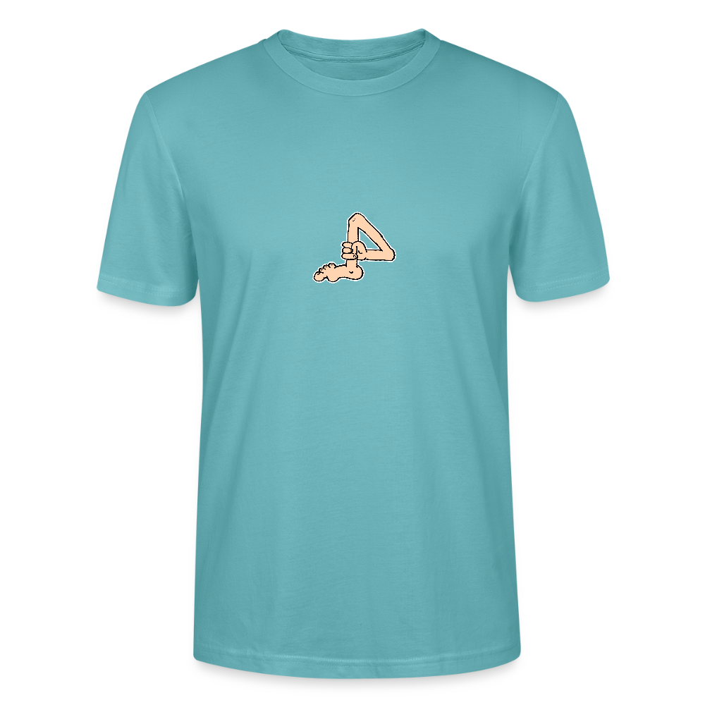 Shirt met voet met hand - pastel turquoise