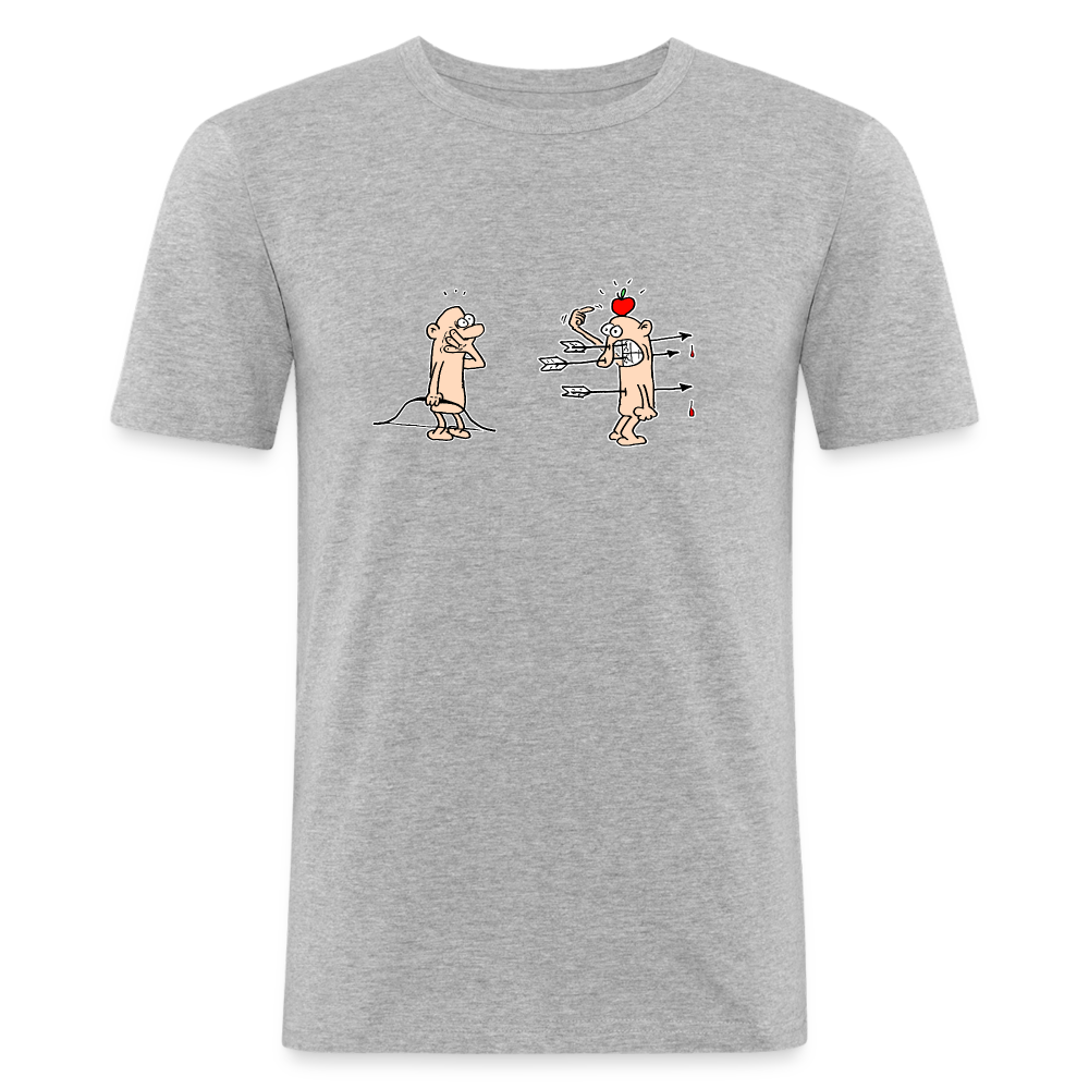 Shirt met boogschietongelukje - heather grey