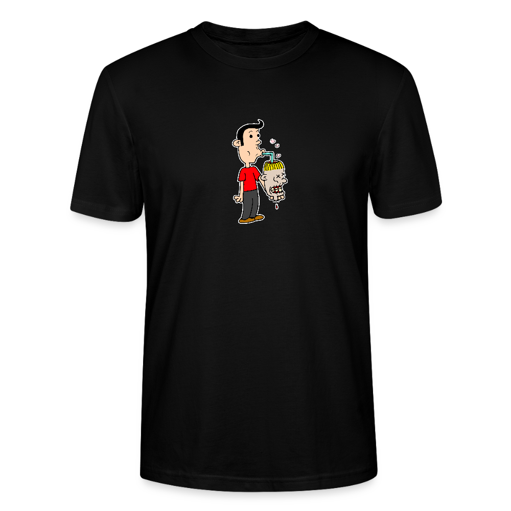 Regular fit shirt met Suske die iets uit Wiske haar schedel drinkt - black