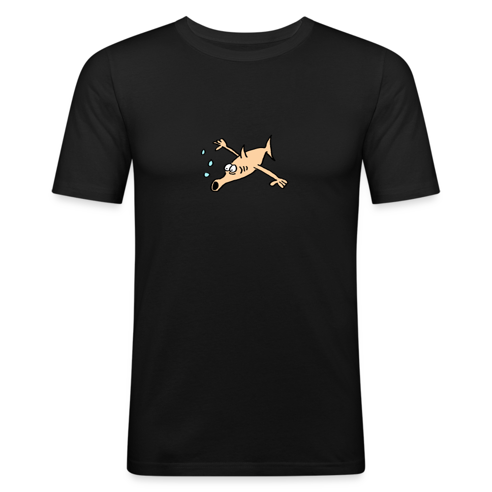 Shirt met vis met armen - black
