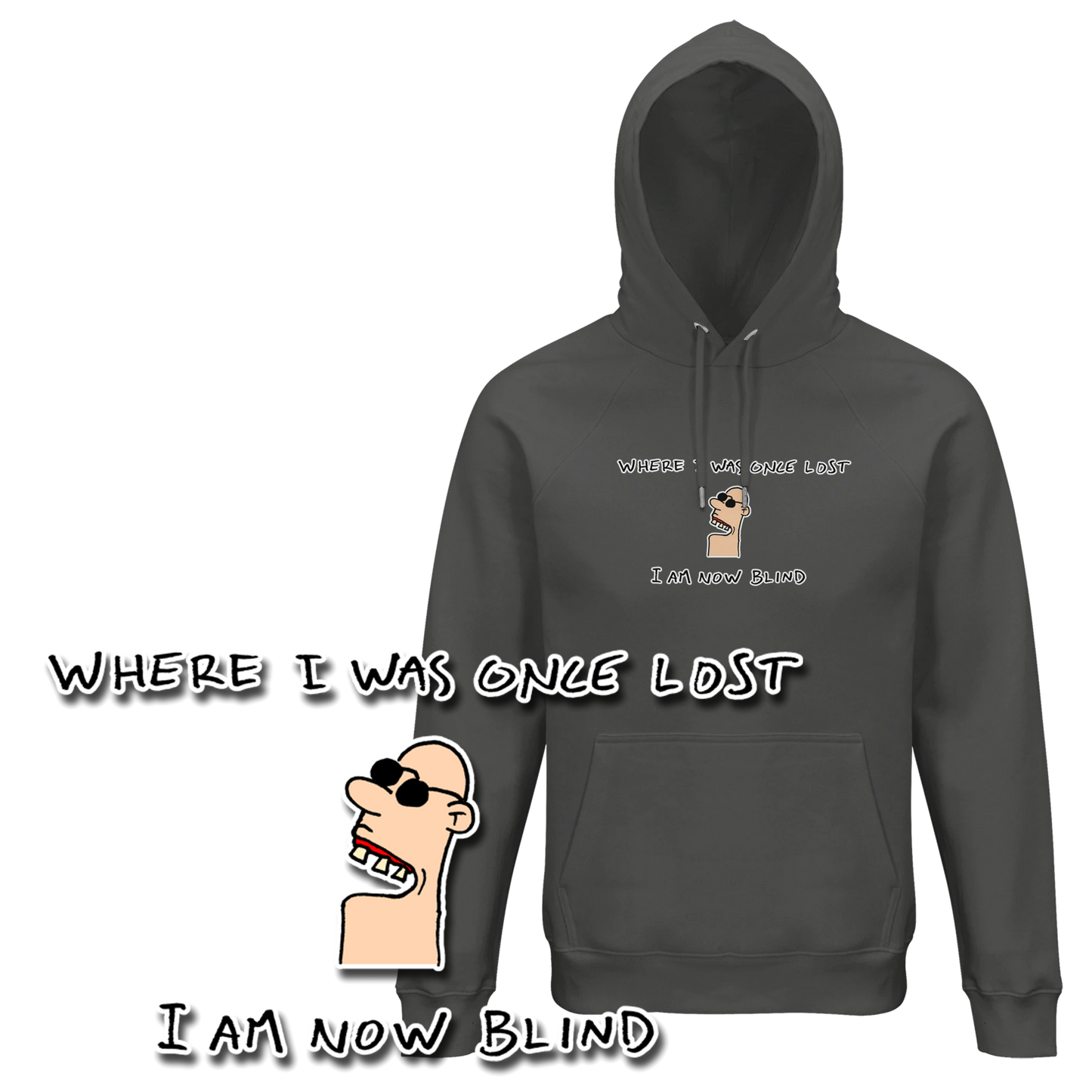 Hoodie met wijze spreuk