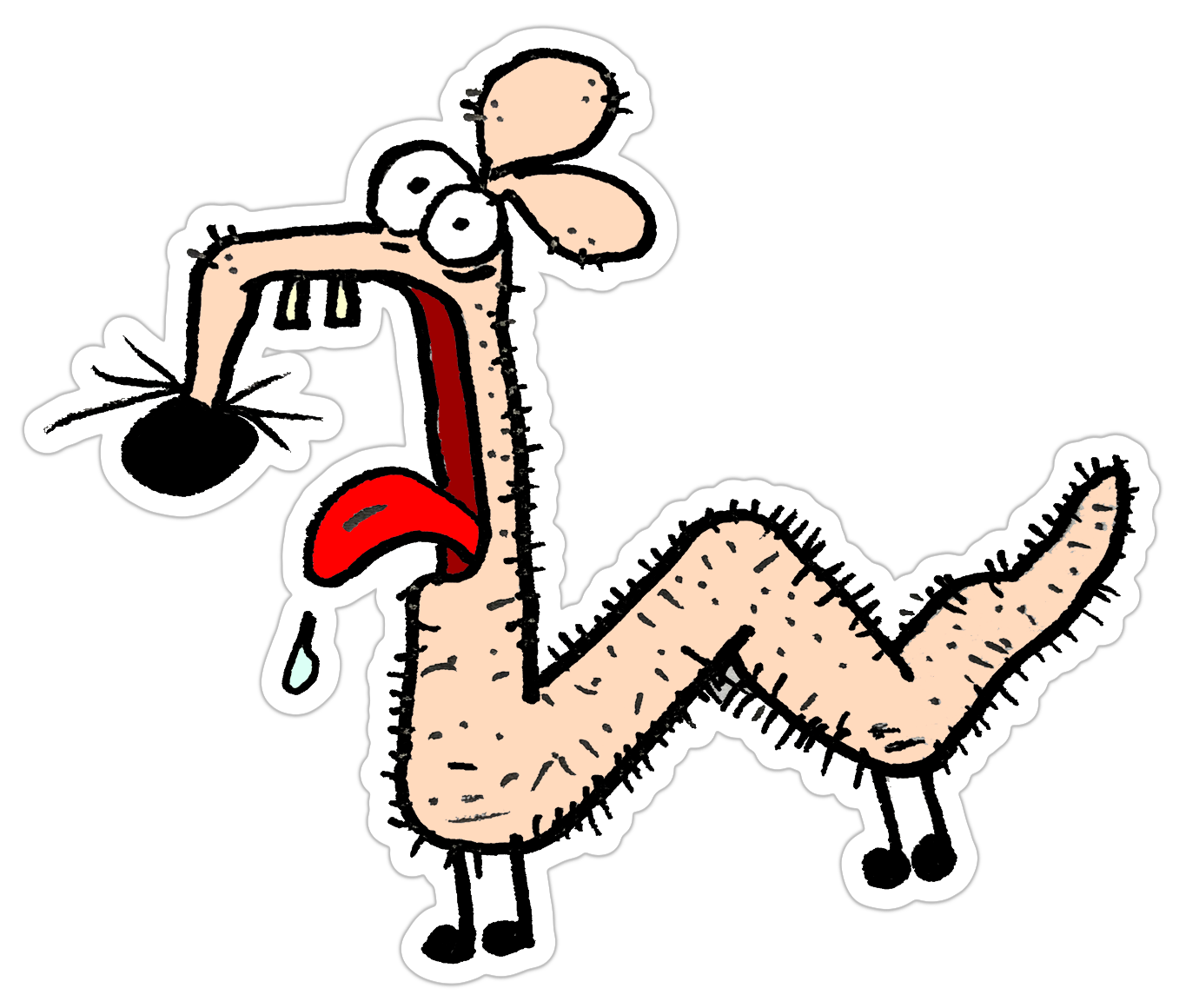 Sticker met knaagslang