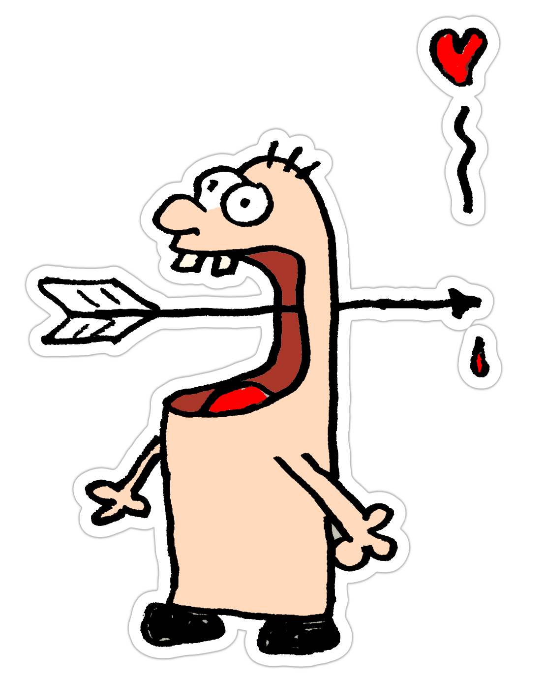 Sticker met pijlenslikker