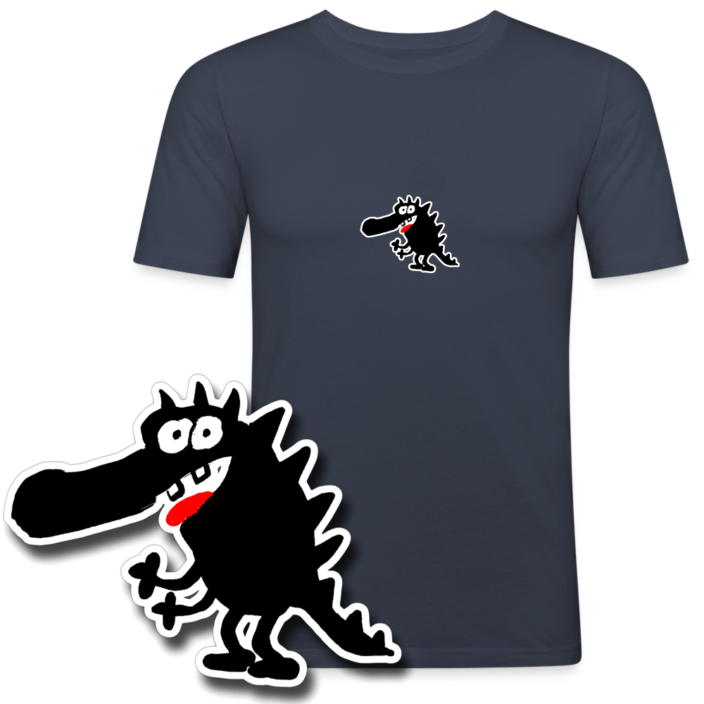 Slim fit shirt met draakje