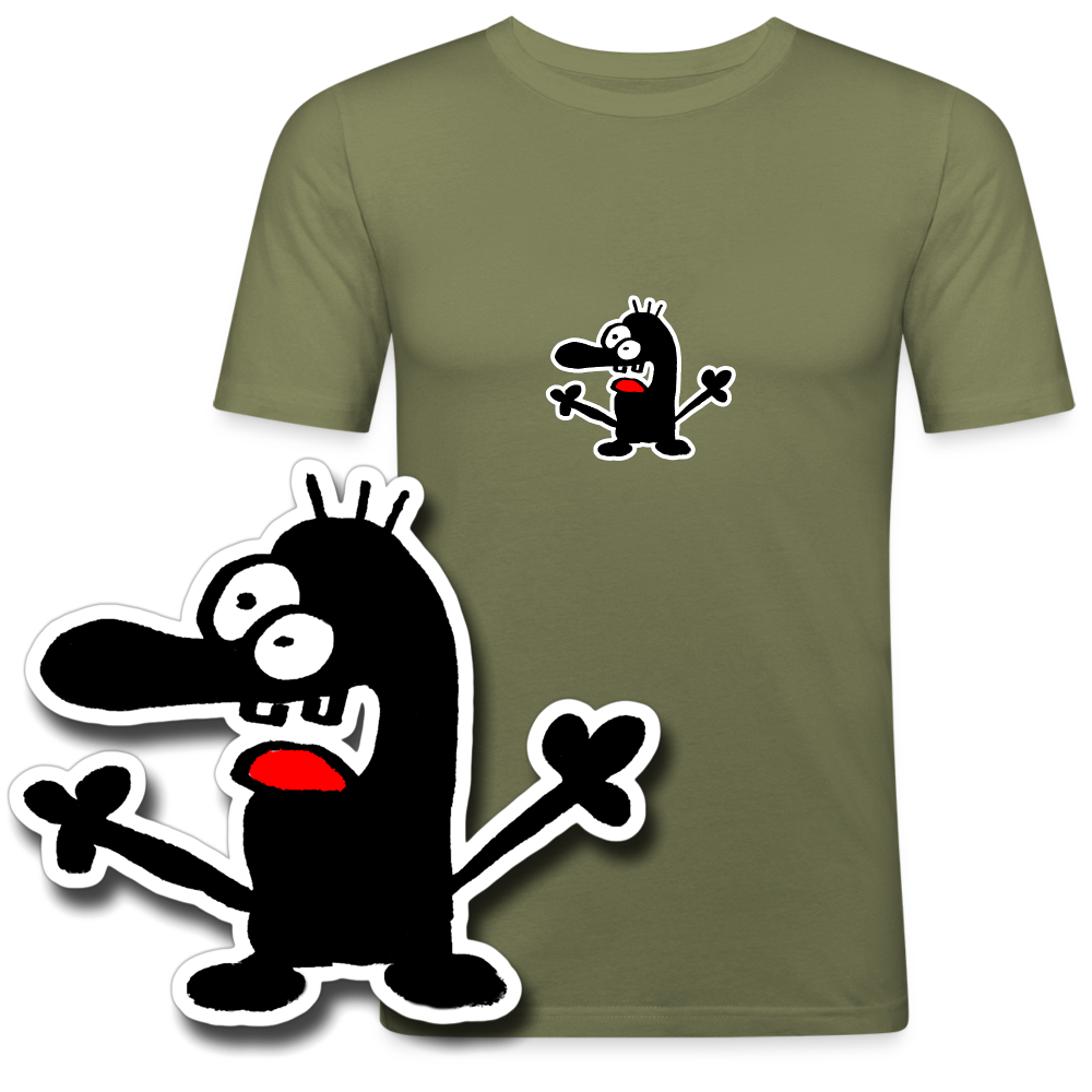 Slim fit shirt met poppetje