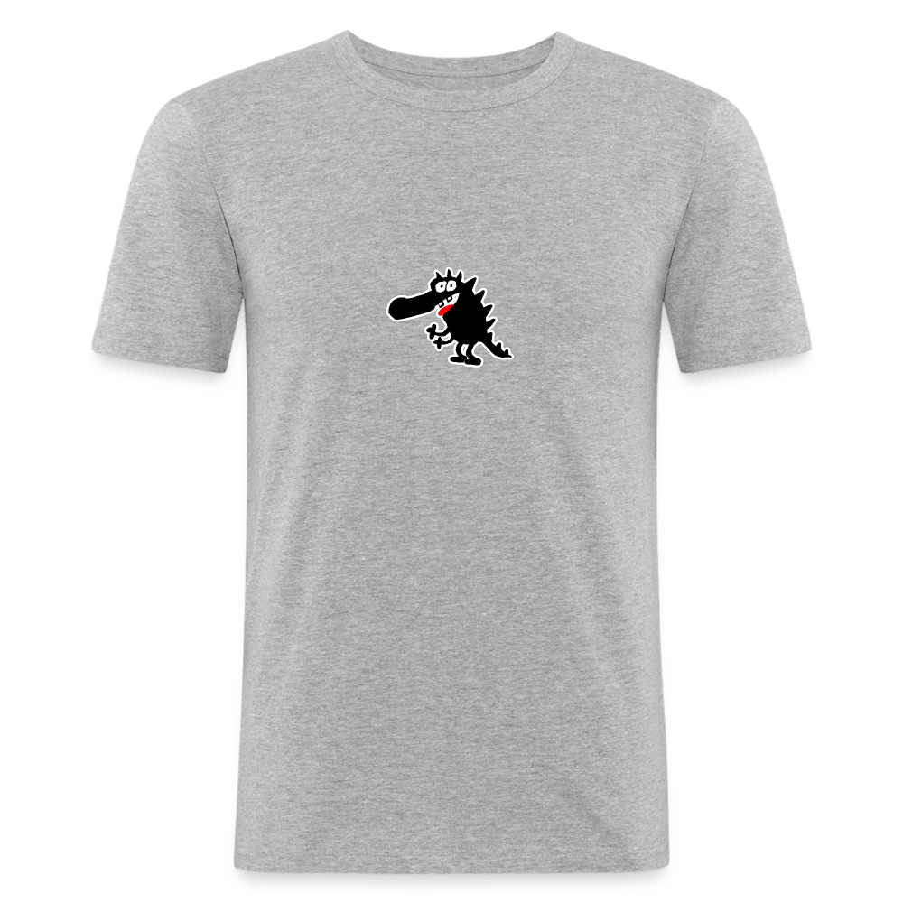 Shirt met Draakje - heather grey