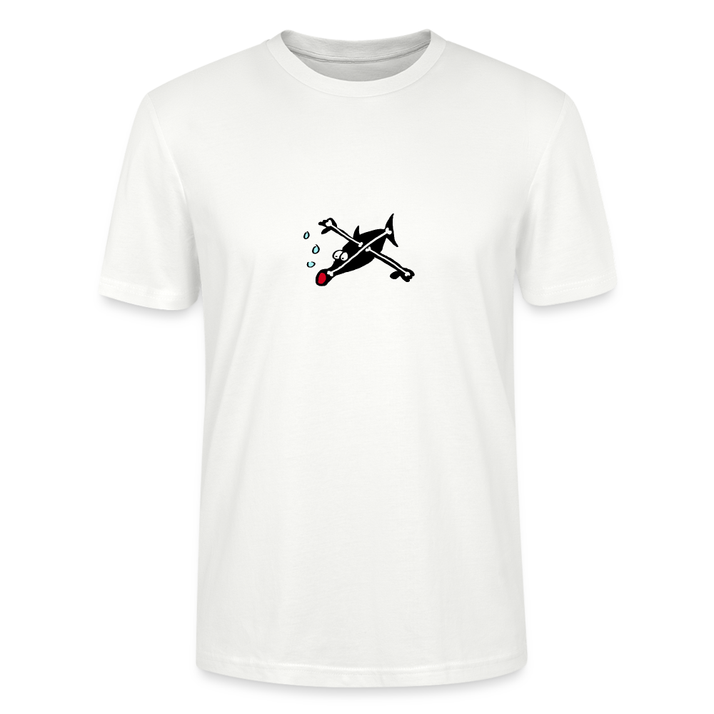 Shirt met vis met botten - white