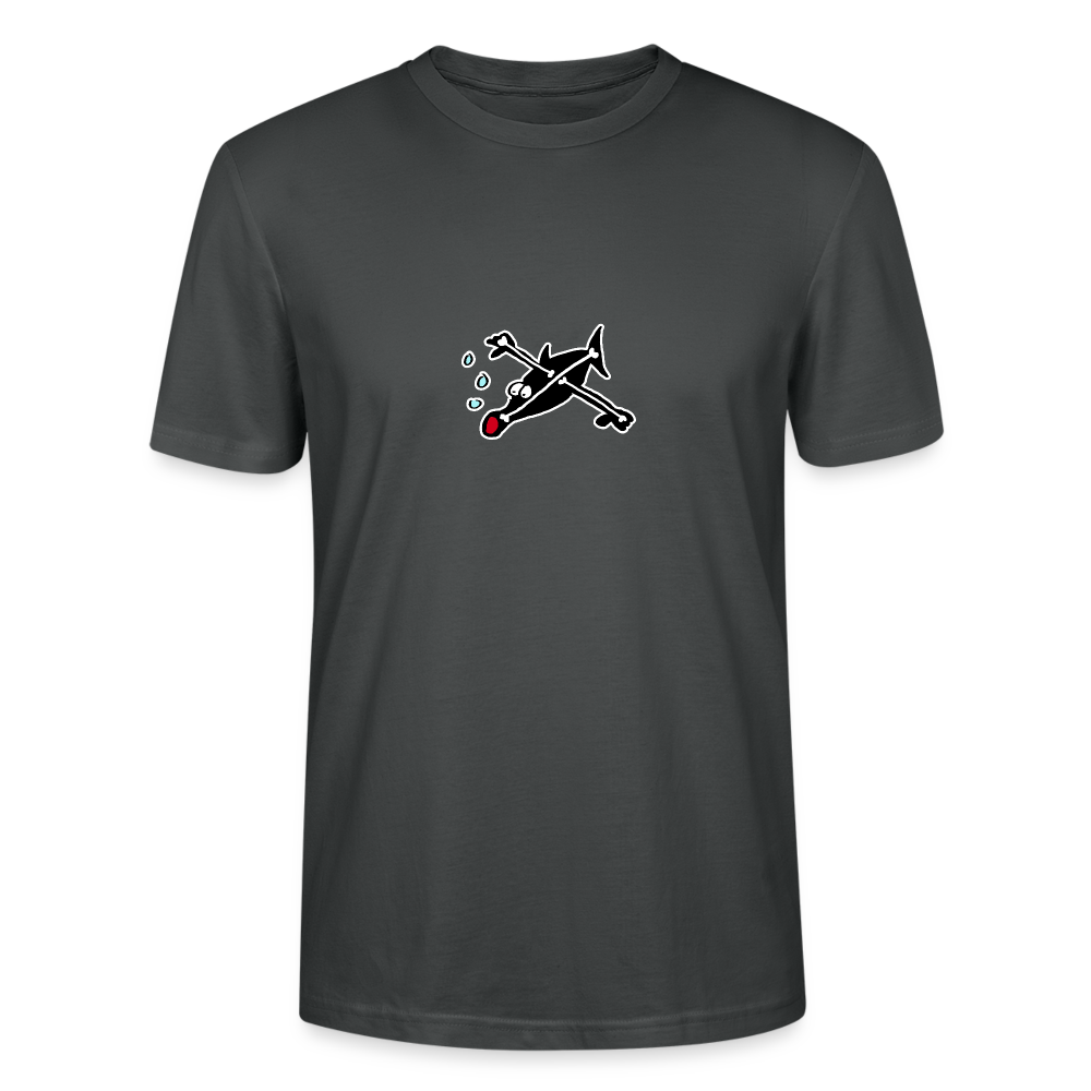 Shirt met vis met botten - anthracite