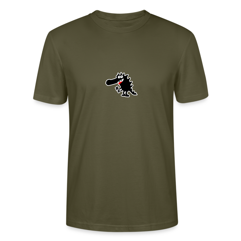 Shirt met draakje - khaki