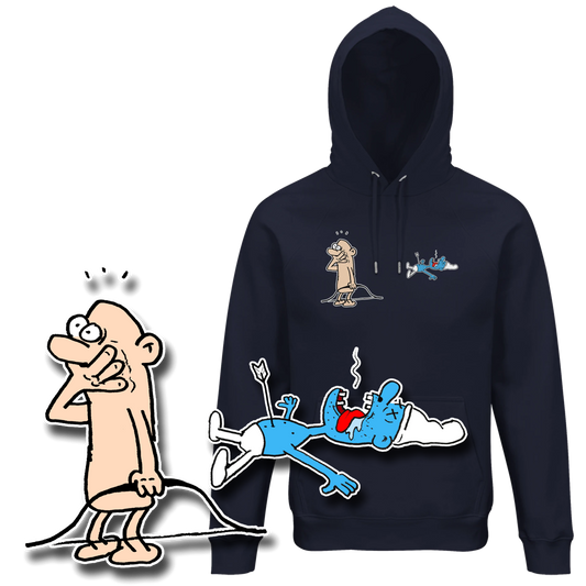 Hoodie met sorrie smurf