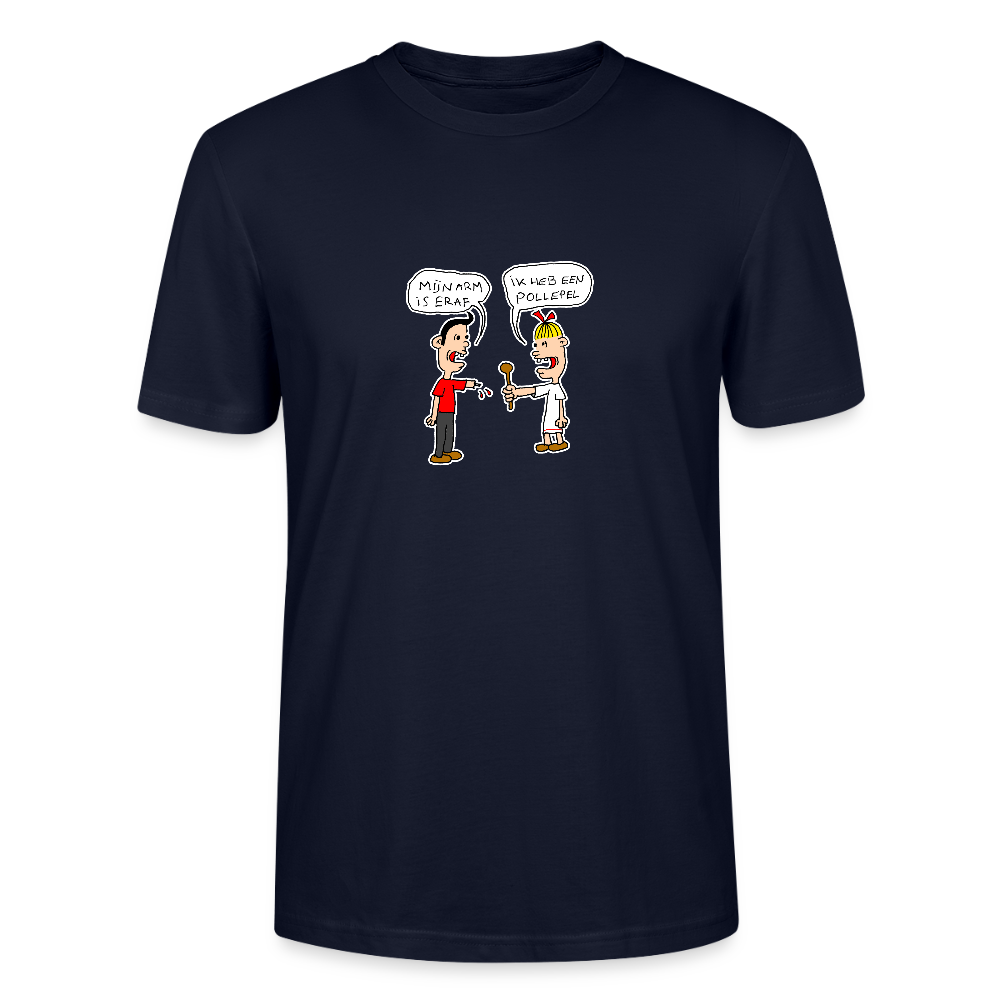 Regular fit shirt met Suske en Wiske die een praatje maken - navy