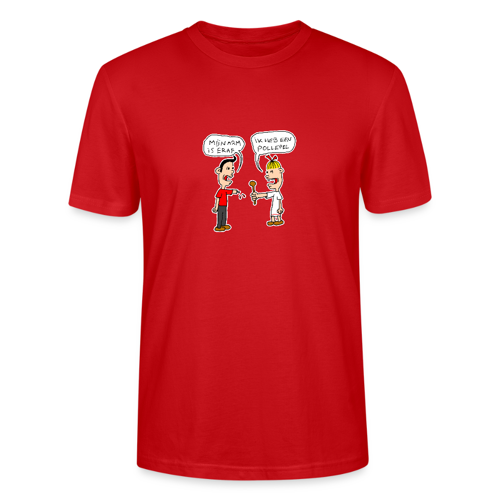 Regular fit shirt met Suske en Wiske die een praatje maken - red