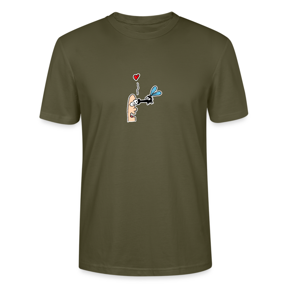 Shirt met aardige vlieg - khaki