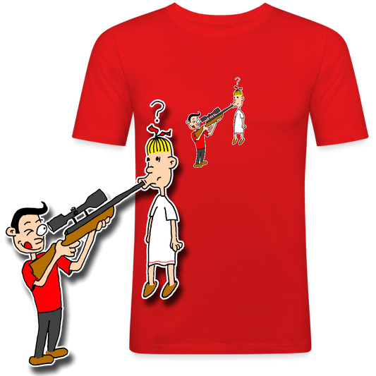 Slim fit shirt met Suske en Wiske en de Snode Sniper