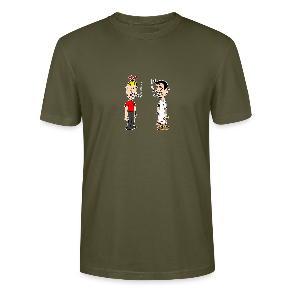 Shirt met Suske en Wiske die roken - khaki