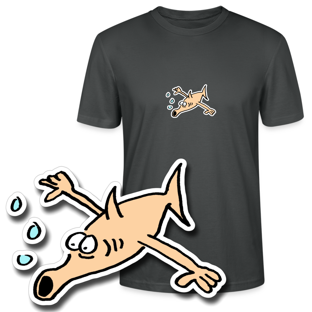 Regular fit shirt met vis met armen