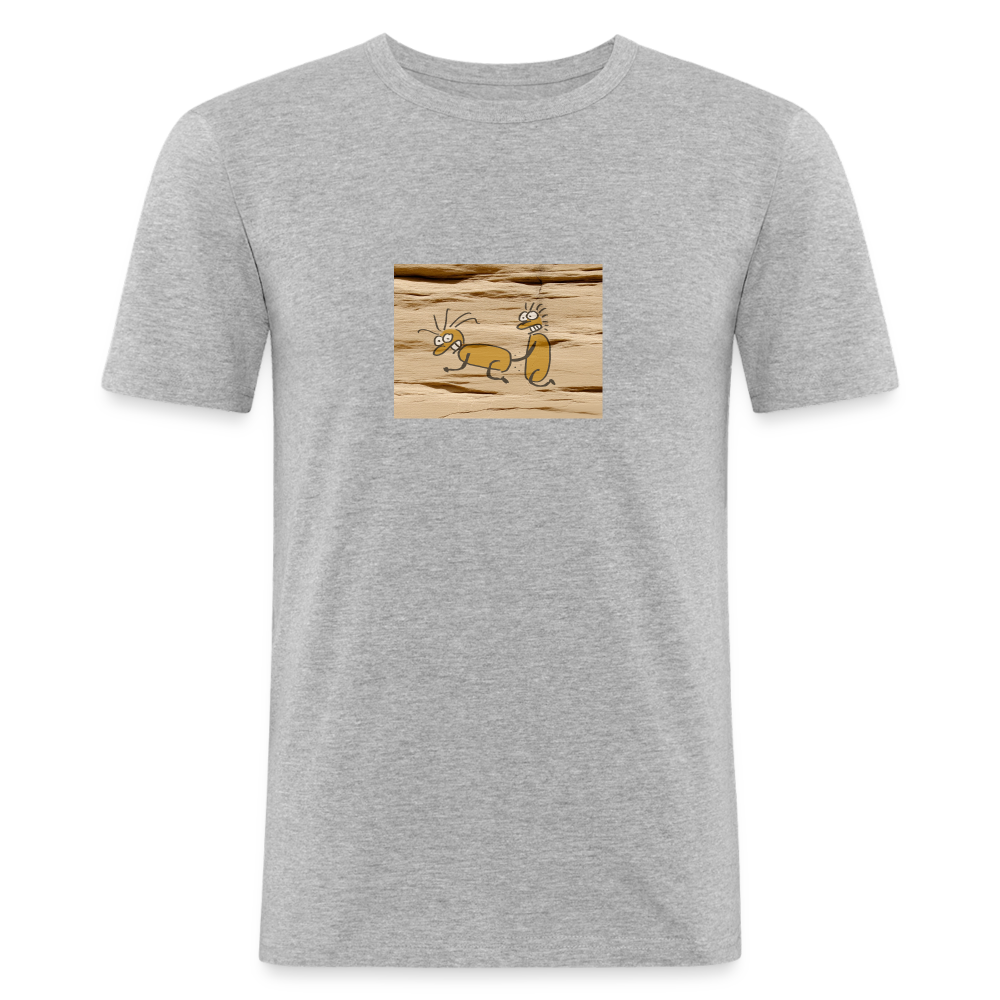 Shirt met erotische grotwandkunst 2 - heather grey