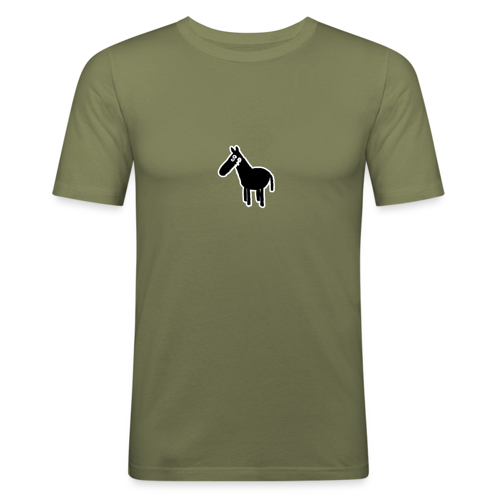 Shirt met paard - khaki green