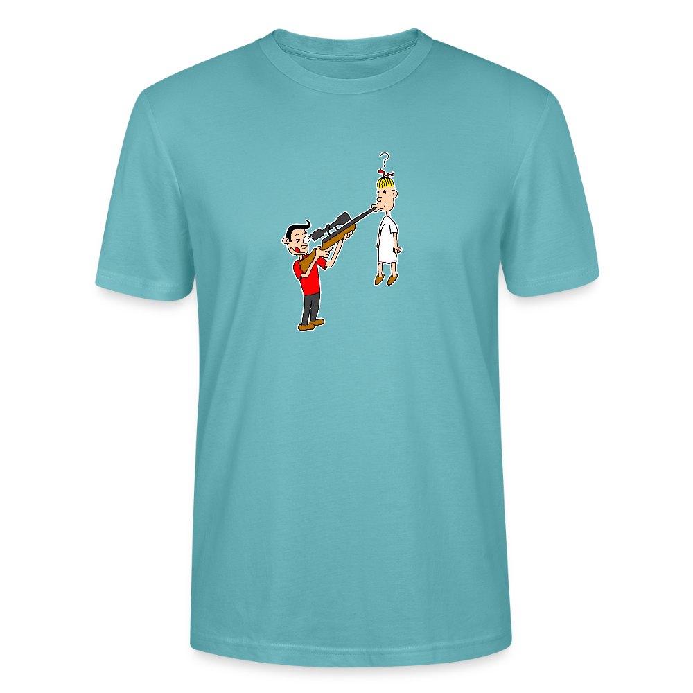 Regular fit shirt met Suske en Wiske en de Snode Sniper - pastel turquoise