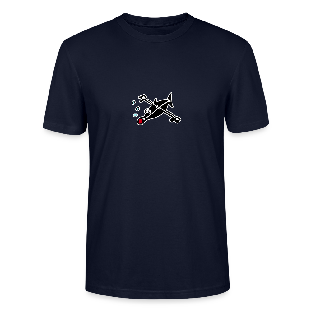 Shirt met vis met botten - navy