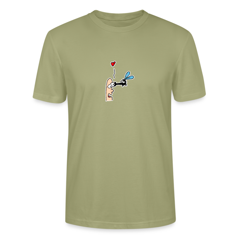 Shirt met aardige vlieg - sage