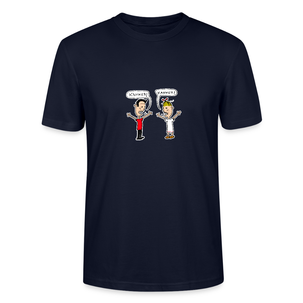 Shirt met Suske en Wiske die kanker roepen - navy
