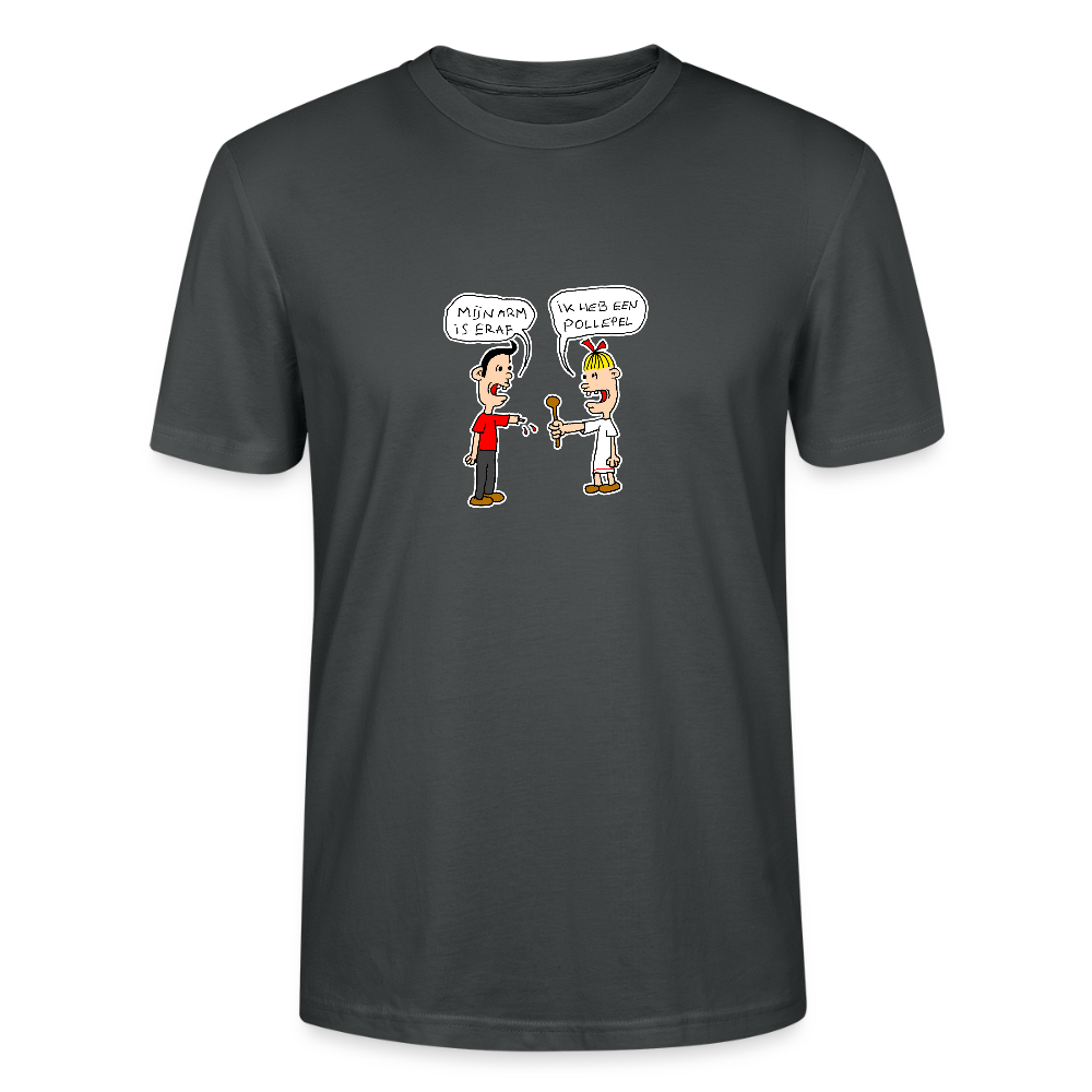 Regular fit shirt met Suske en Wiske die een praatje maken - anthracite