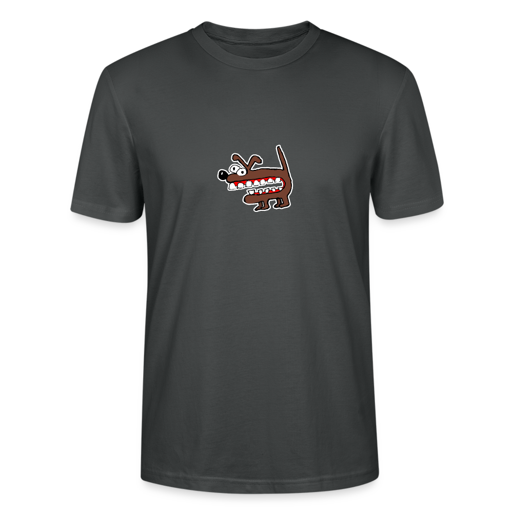 Shirt met bruine hond - anthracite