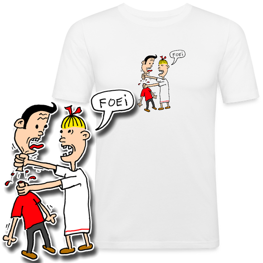 Slim fit shirt met Wiske die iets uitlegt aan Suske