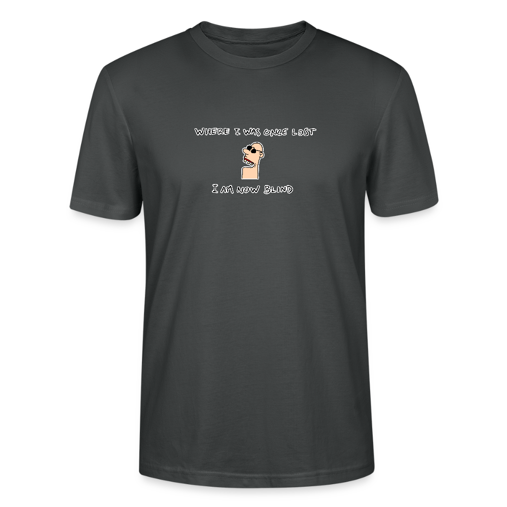 Regular fit shirt met wijze spreuk - anthracite