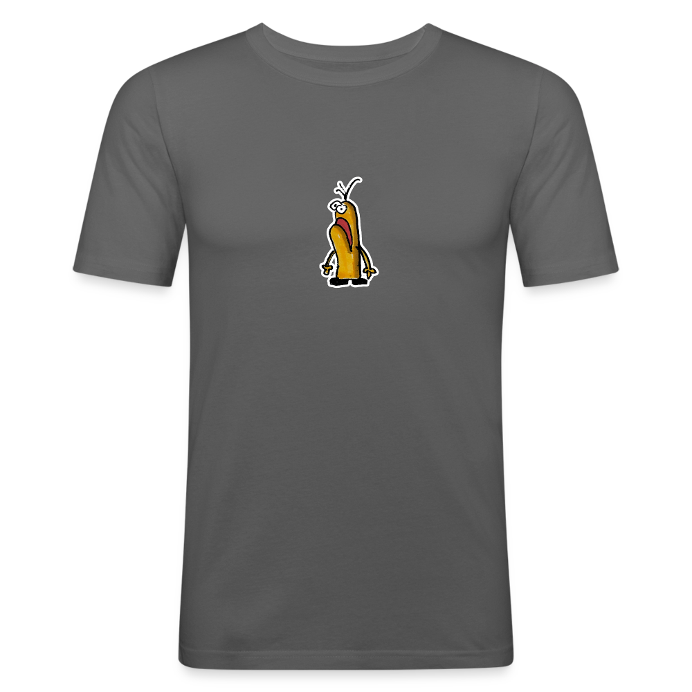 Shirt met figuurtje - graphite grey