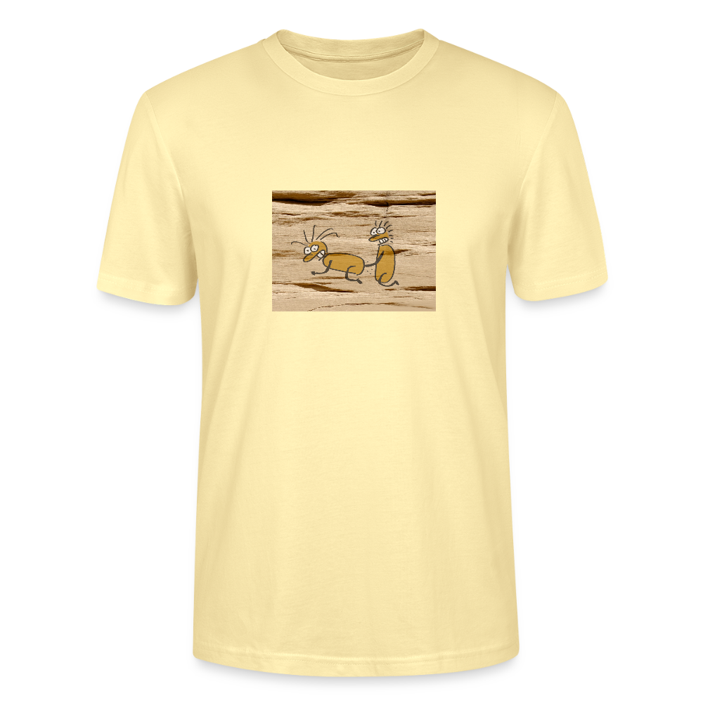 Shirt met erotische grotwandkunst 2 - cream