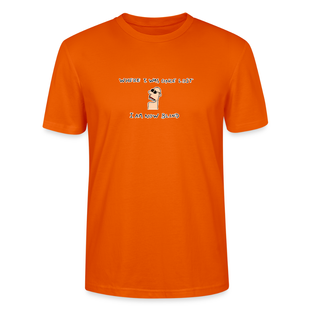 Regular fit shirt met wijze spreuk - bright orange
