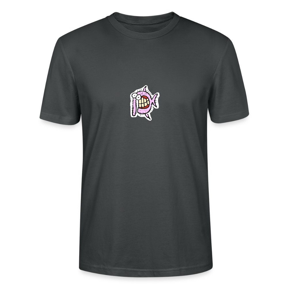 Shirt met harige vis - anthracite