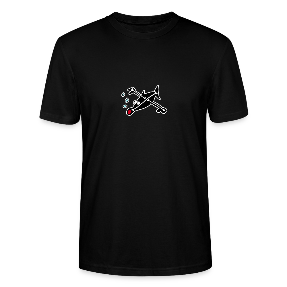 Shirt met vis met botten - black