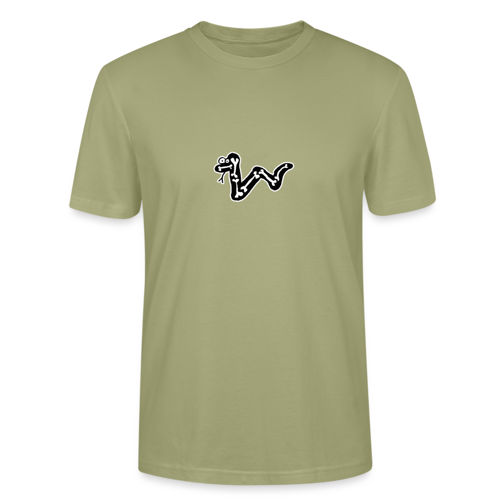 Shirt met slang met botten - sage