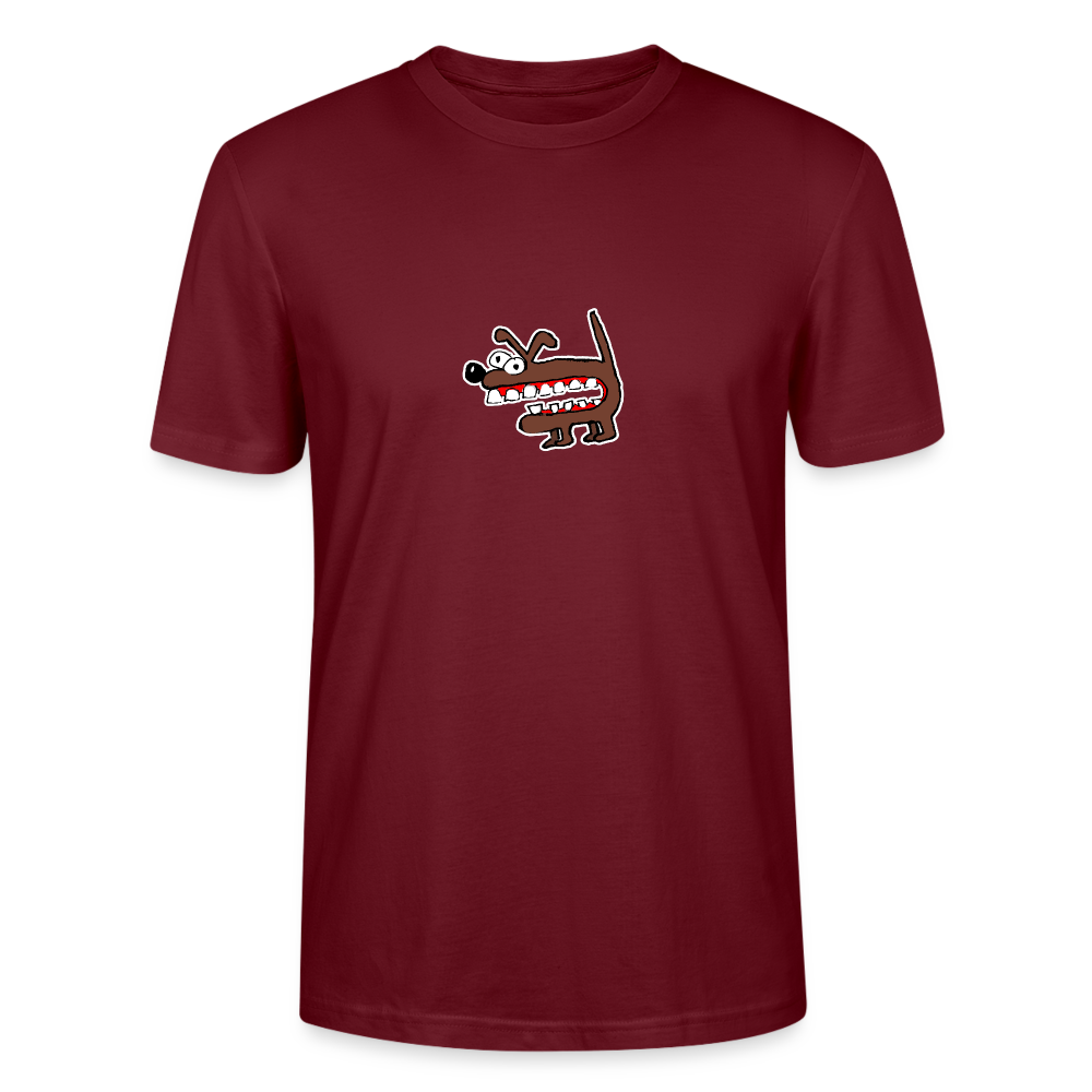 Shirt met bruine hond - burgundy