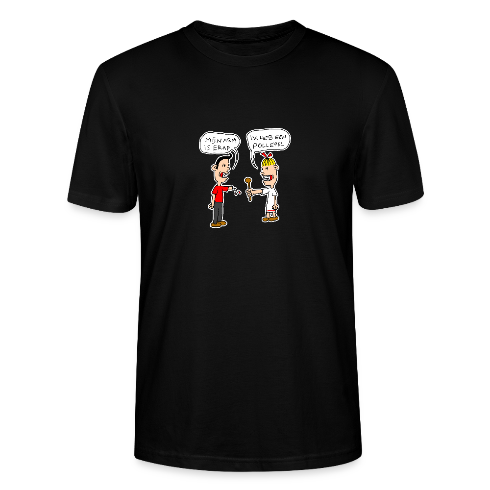 Regular fit shirt met Suske en Wiske die een praatje maken - black