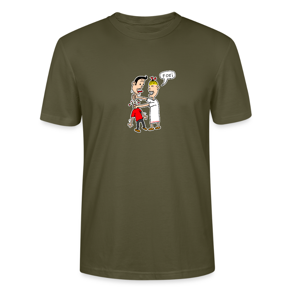 Regular fit shirt met Wiske die iets uitlegt aan Suske - khaki