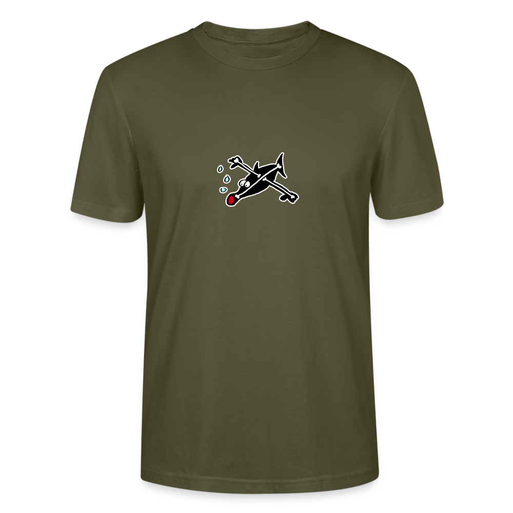 Shirt met vis met botten - khaki