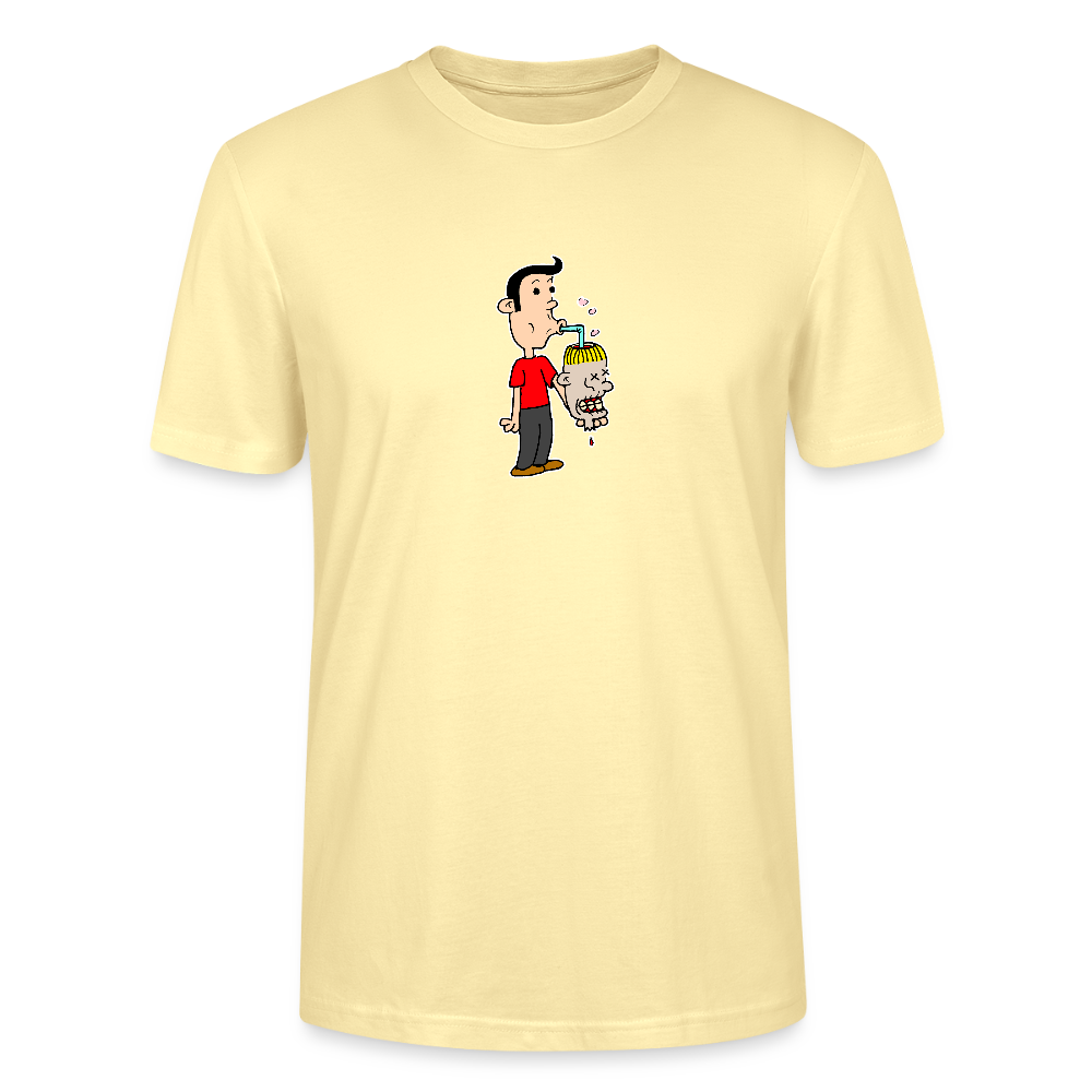 Regular fit shirt met Suske die iets uit Wiske haar schedel drinkt - cream